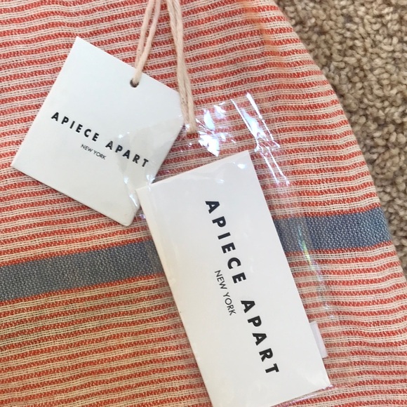 NWT! A Piece Apart SZ 6, striped shirred Agata top - Picture 6 of 9